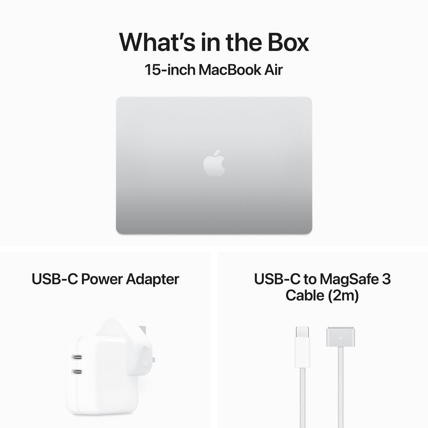 15-inch MacBook Air: Apple M3 chip with 8‑core CPU and 10‑core GPU, 512GB SSD - Silver