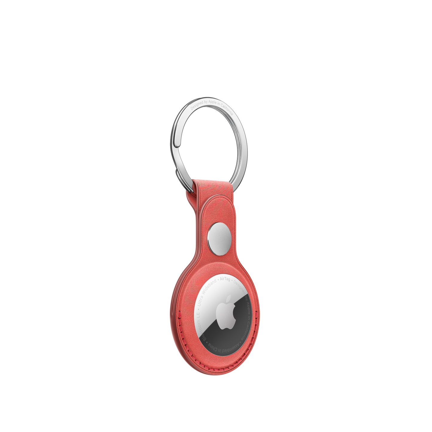 AirTag FineWoven Key Ring - Coral