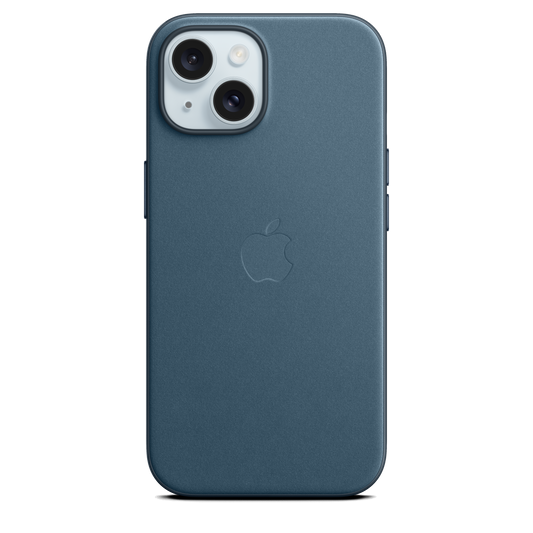 iPhone 15 FineWoven Case with MagSafe - Pacific Blue