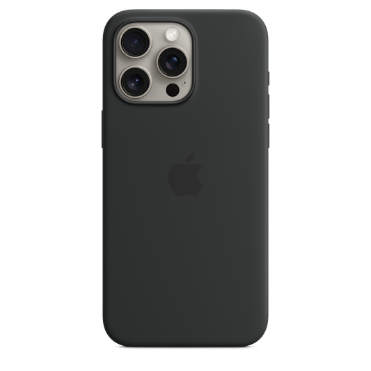 iPhone 15 Pro Max Silicone Case with MagSafe - Black