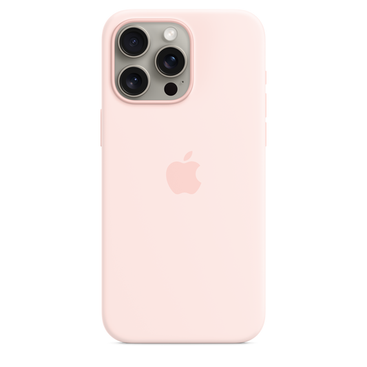 iPhone 15 Pro Max Silicone Case with MagSafe - Light Pink