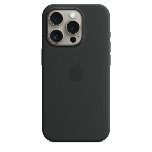 iPhone 15 Pro Silicone Case with MagSafe - Black