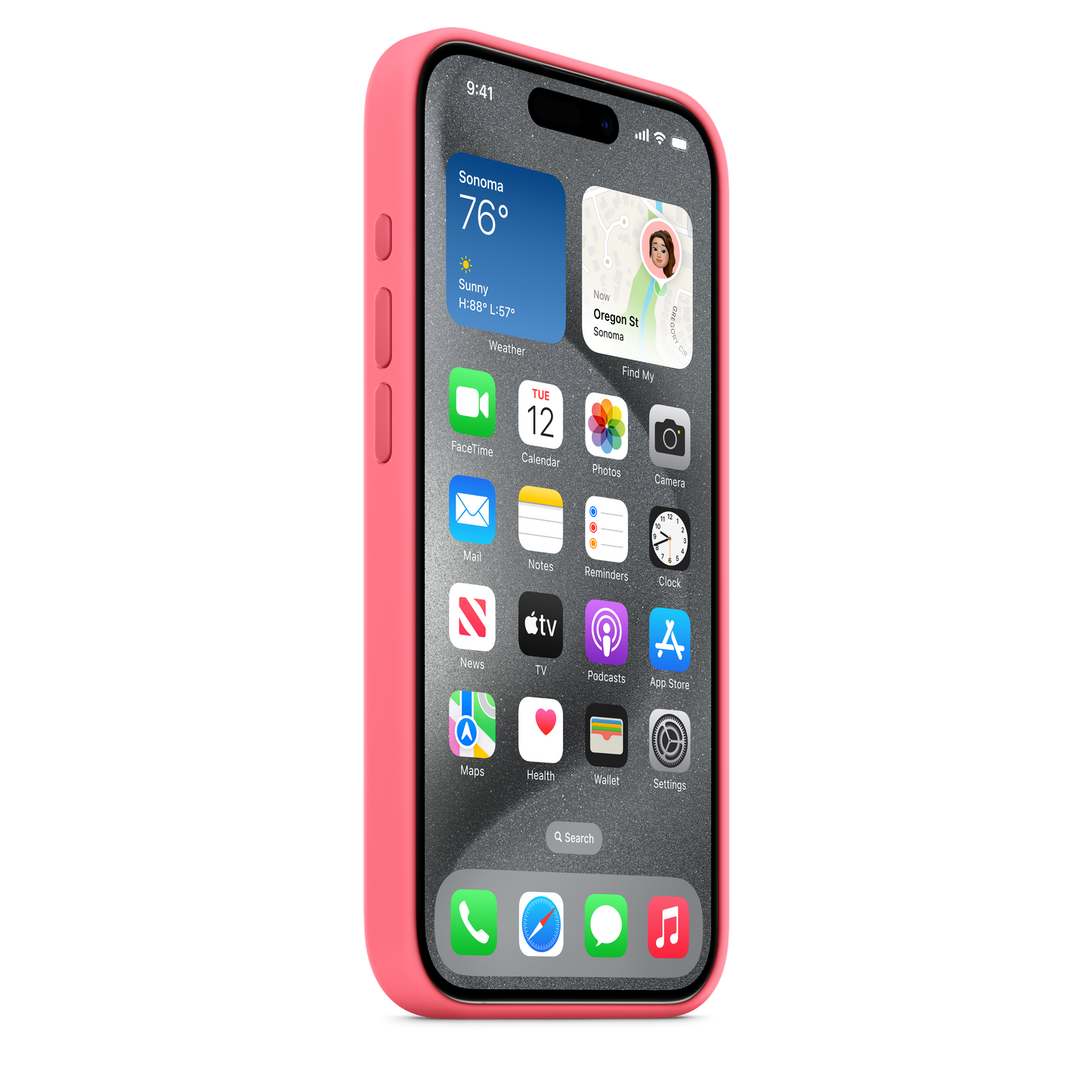 iPhone 15 Pro Silicone Case with MagSafe - Pink